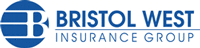 A blue and white logo of bristol insurance.