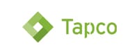 A green and white logo for tapeo.